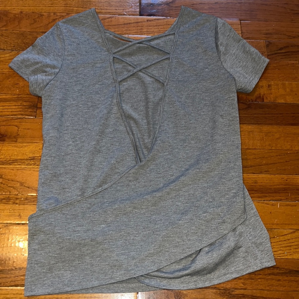 Cross back slouchy t shirt